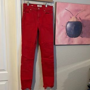 Lucky Brand Red Skinny Jeans Vintage Size 26